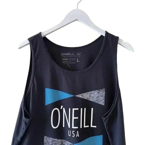 O’Neill Cotton Black Graphic Premium Tank Top SZ L #1233 - Picture 3 of 11